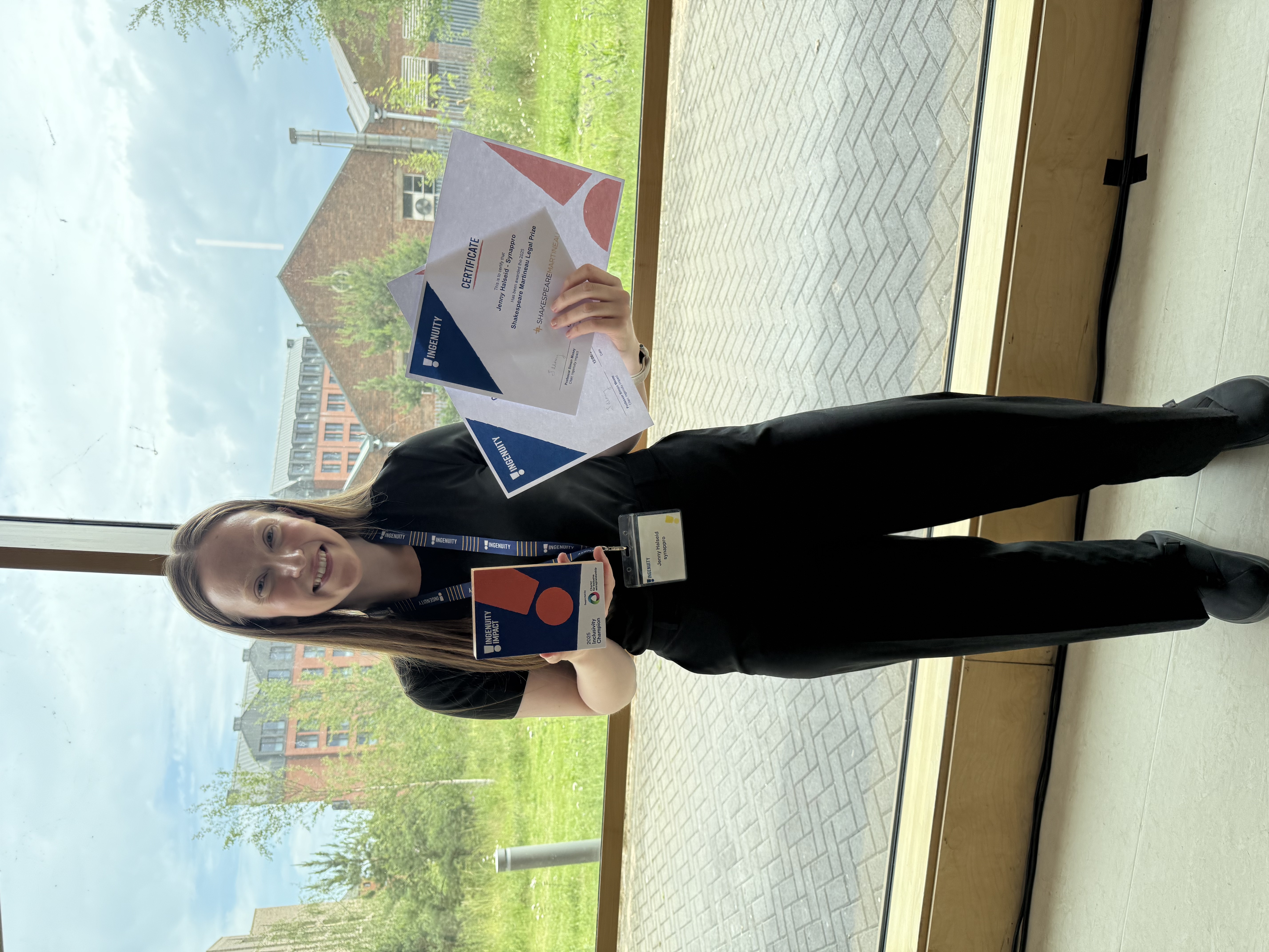 Won the Inclusivity Champion 2025 Award and the Shakespeare Martineau Legal Prize at the 2025 Ingenuity Impacy business competition.