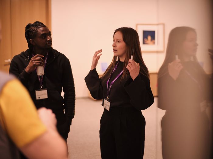 Group work at PRX & AudioUK Podcast Creator Summit at the Apple Offices in Battersea