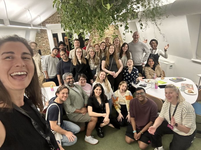 Group selfie of all the participants at the inaugural Generalist World hackathon, hosted at the London Interdisciplinary School