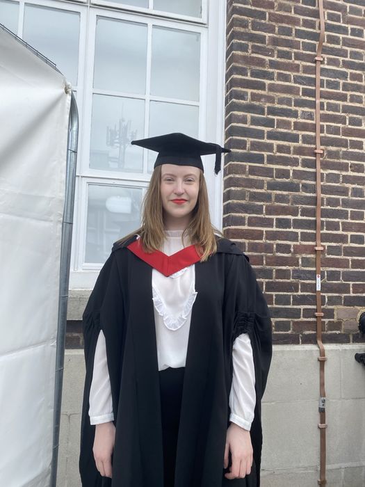 Photo from the graduation ceremony at Middlesex University after completing my BA in Music Production and Sound Engineering.