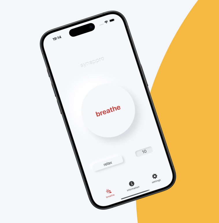 synappro breathe iOS app – guided breathing and mindfulness without ads or subscriptions